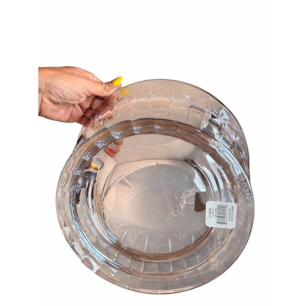 New discontinued Ralph Lauren Veranda pattern crystal bowl